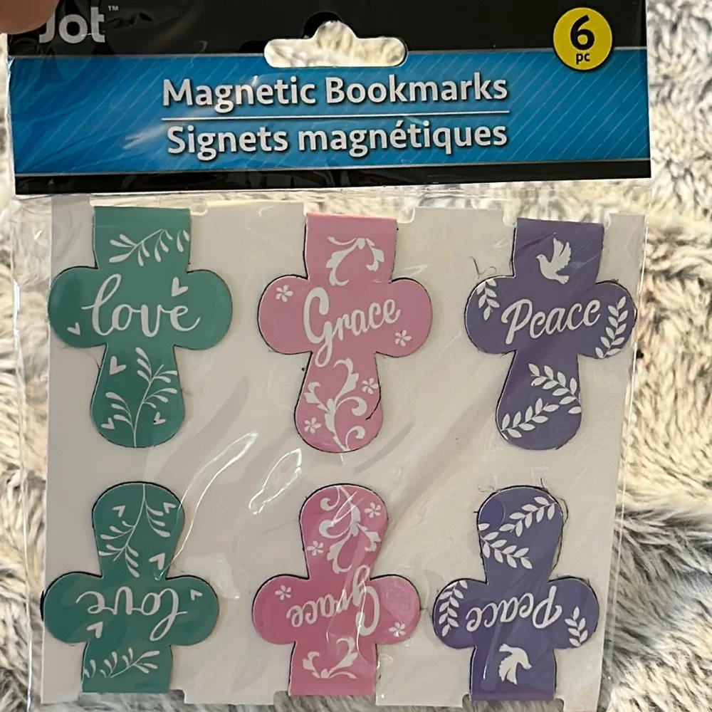 Jot Magnetic Bookmarks Set - Multicolor Cross Religious Christian